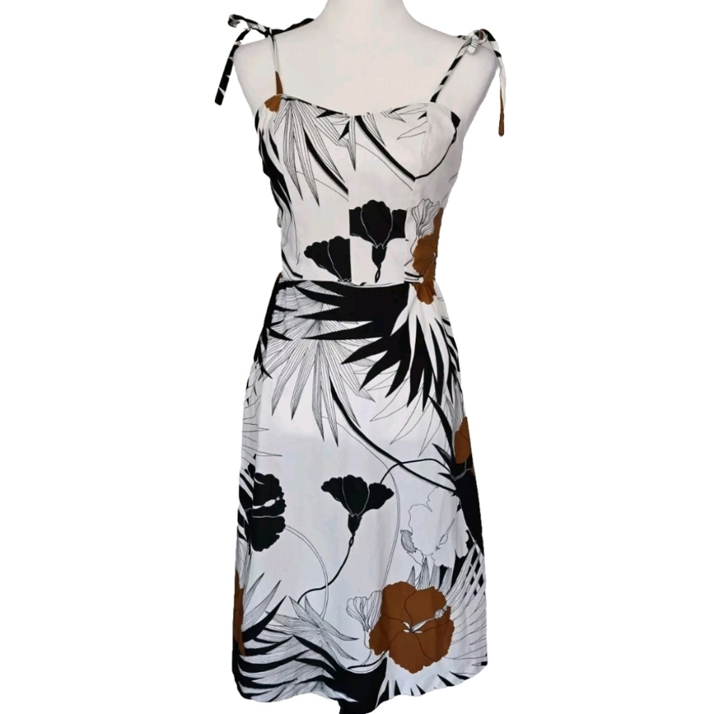 Vintage 60s McInerny Hawaiian Sun Dress by Sidney Tie Spaghetti Strap Sz XS